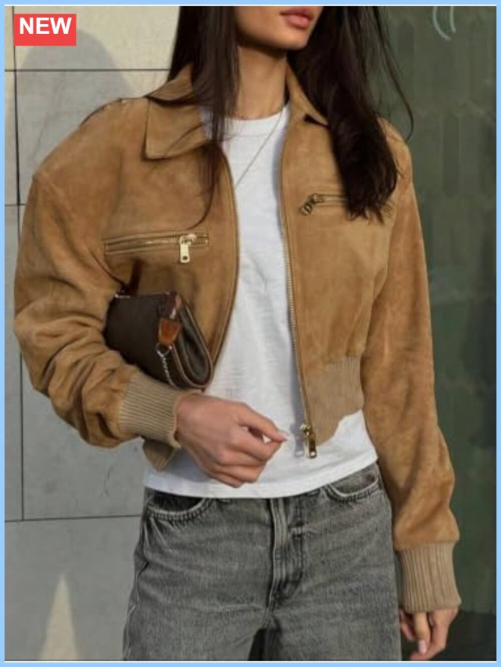 Women Cropped Zip Up Jacket Casual Music Festival Vacation Coat